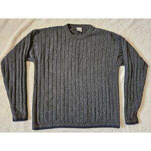 Columbia Sweater Mens Large Gray Pullover Sweatshirt Outdoors Adult 100% Cotton